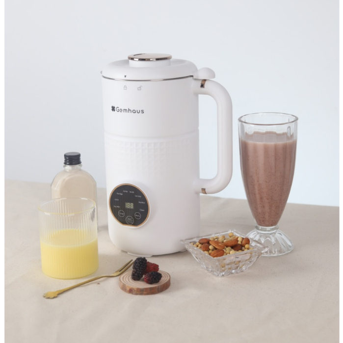 Máy xay nấu sữa hạt đa năng Gemhaus GH110 màu TRẮNG kết hợp xay sinh tố, nấu cháo, súp
