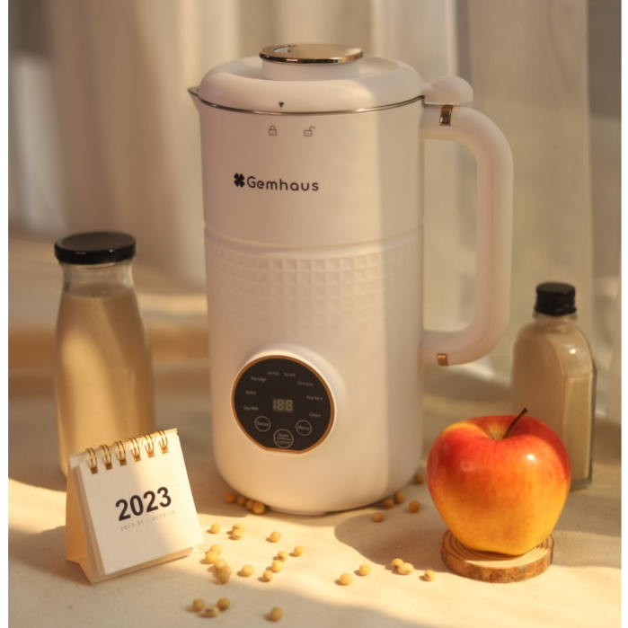 Máy xay nấu sữa hạt đa năng Gemhaus GH110 màu TRẮNG kết hợp xay sinh tố, nấu cháo, súp