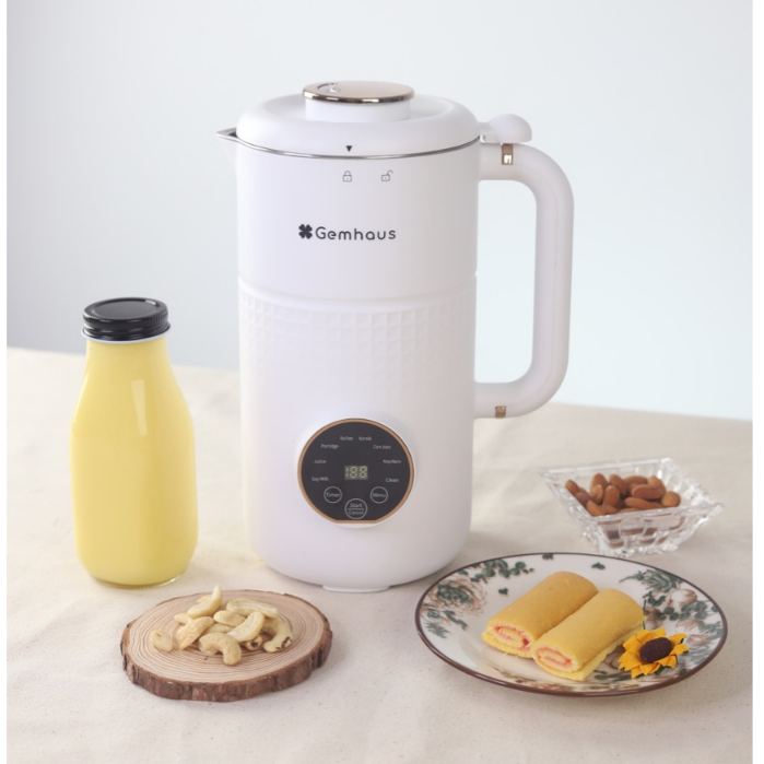 Máy xay nấu sữa hạt đa năng Gemhaus GH110 màu TRẮNG kết hợp xay sinh tố, nấu cháo, súp