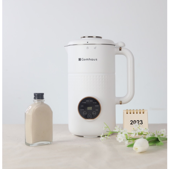 Máy xay nấu sữa hạt đa năng Gemhaus GH110 màu TRẮNG kết hợp xay sinh tố, nấu cháo, súp