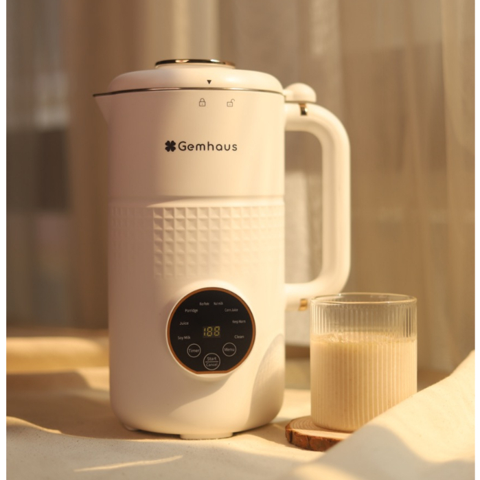 Máy xay nấu sữa hạt đa năng Gemhaus GH110 màu TRẮNG kết hợp xay sinh tố, nấu cháo, súp