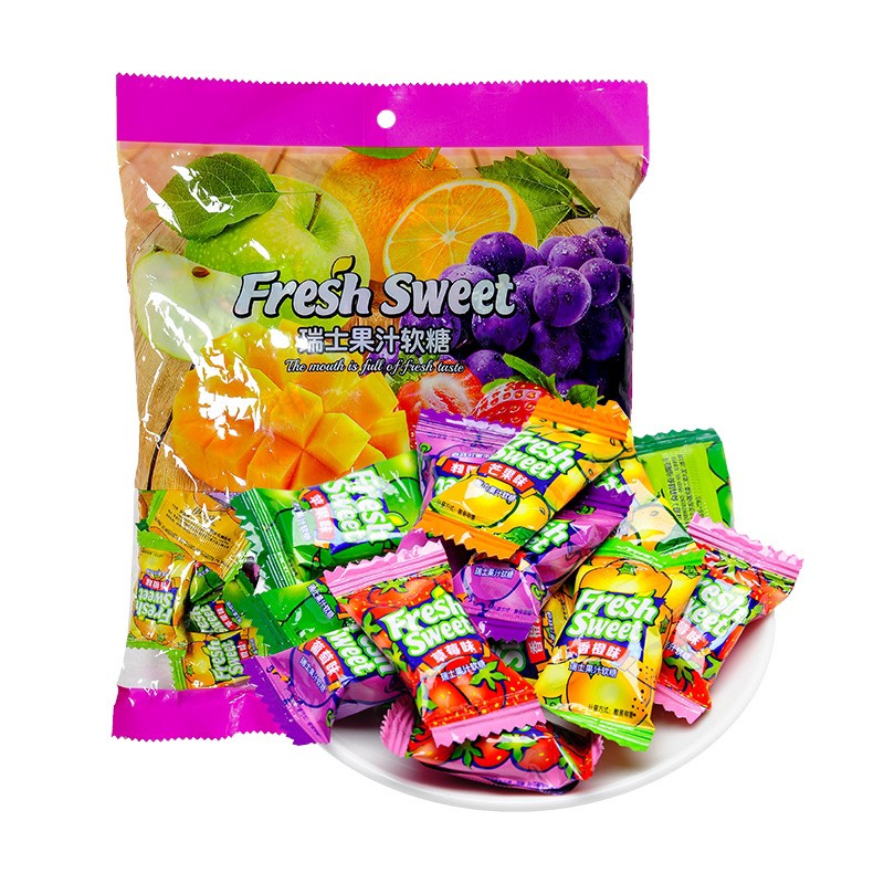 Kẹo dẻo trái cây Fresh Sweet thơm ngon mix nhiều vị (gói 500g)