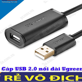 Cáp USB 2.0 nối dài 10m 15m 20m chất lượng Ugreen 10321 10323 10324 - Hàng chính hãng
