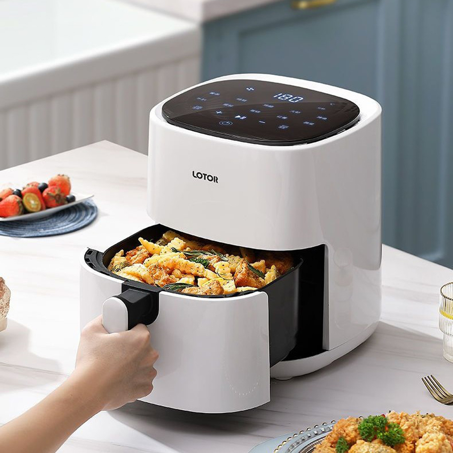 Nồi chiên không dầu Lotor KQZG-2 quay nướng chiên tích hợp công nghệ hiện đại cho món ăn ngon đẹp như ngoài hàng