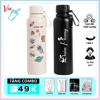 Ly Giữ Nhiệt VieCup - Bình Giữ Nhiệt Travel Inox 304 - Khắc Tên Theo Yêu Cầu Và Quà Tặng