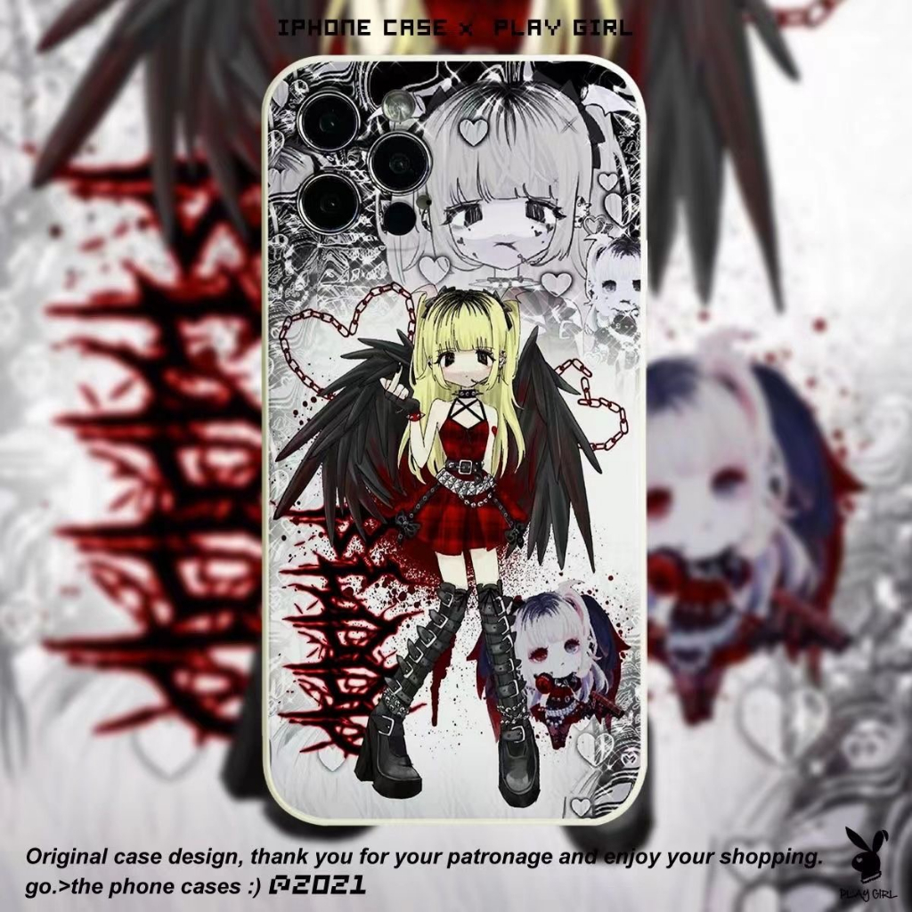 Ốp dẻo điện thoại cho iphone phong cách Anime, Gothic, Punk, Y2k FOOTMADE