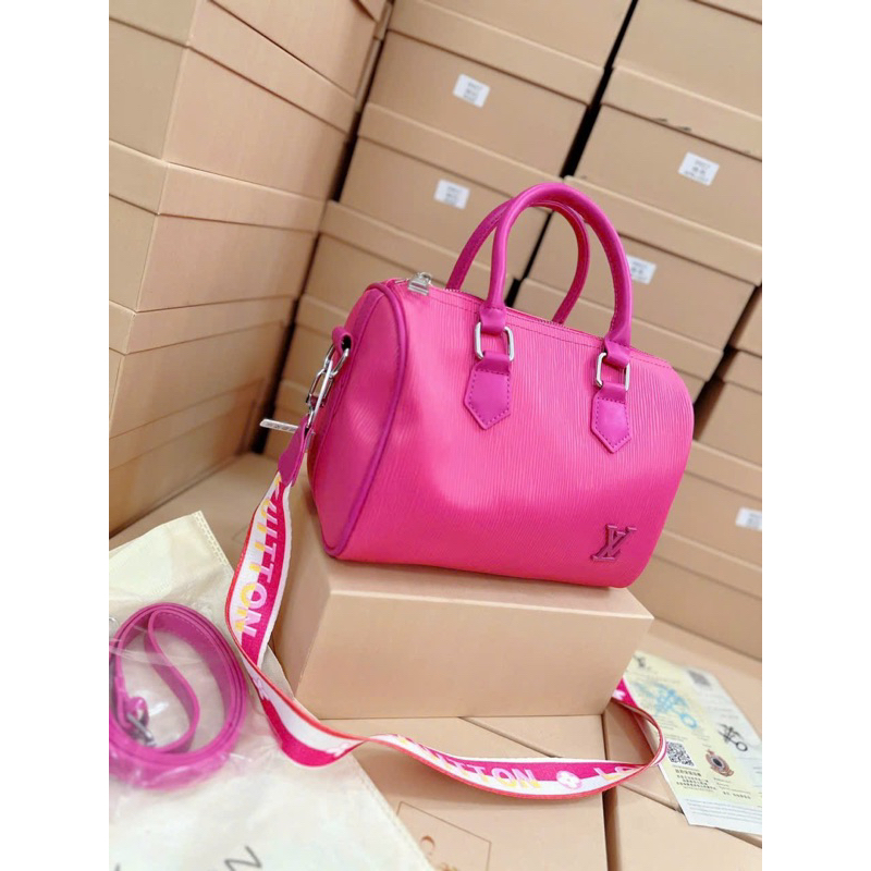 Túi xách nữ dáng trống chât da tăm size 25cm fullbox