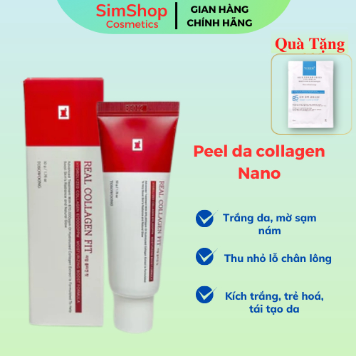 Peel collagen nano fit Hàn Quốc căng bóng, da trắng sáng, mịn màng + PEEL DA COLLAGEN GRIGRI giúp làm trắng, sáng da