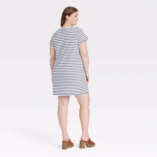 Đầm thun sọc suông cotton