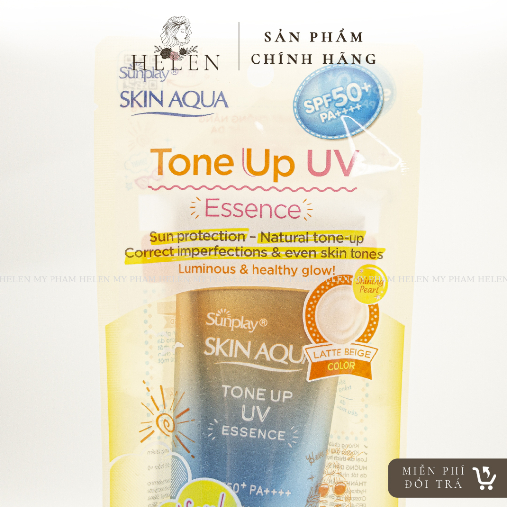 Tinh chất chống nắng hiệu chỉnh sắc da Sunplay Skin Aqua Tone Up UV Essence SPF50+ PA++++ 50g – LATTE BEIGE