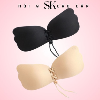 Miếng dán ngực ti nâng ngực, áo dán ngực cánh tiên rút dây ngực tạo khe đẹp 0124