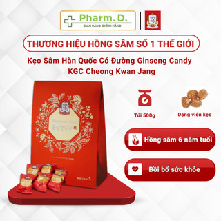 Kẹo sâm hàn quốc có đường ginseng candy hỗ trợ sức khỏe kgc cheong kwan jang 500g