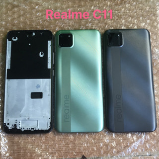 Bộ Vỏ sườn Realme C11 zin sịn kèm kính camera, nút bấm