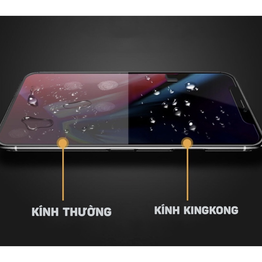 Kính Cường Lực KingKong Full Màn Chính Hãng Mẫu Mới Nhất Chống Vỡ Viền cho iPhone WEKOME
