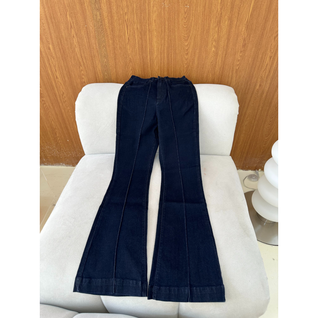 QUẦN JEANS DÀI ỐNG LOE XANH ĐEN