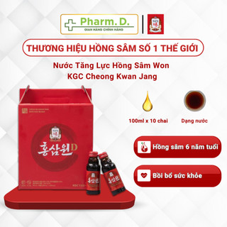 Nước tăng lực hồng sâm hàn quốc hỗ trợ sức khỏe won kgc