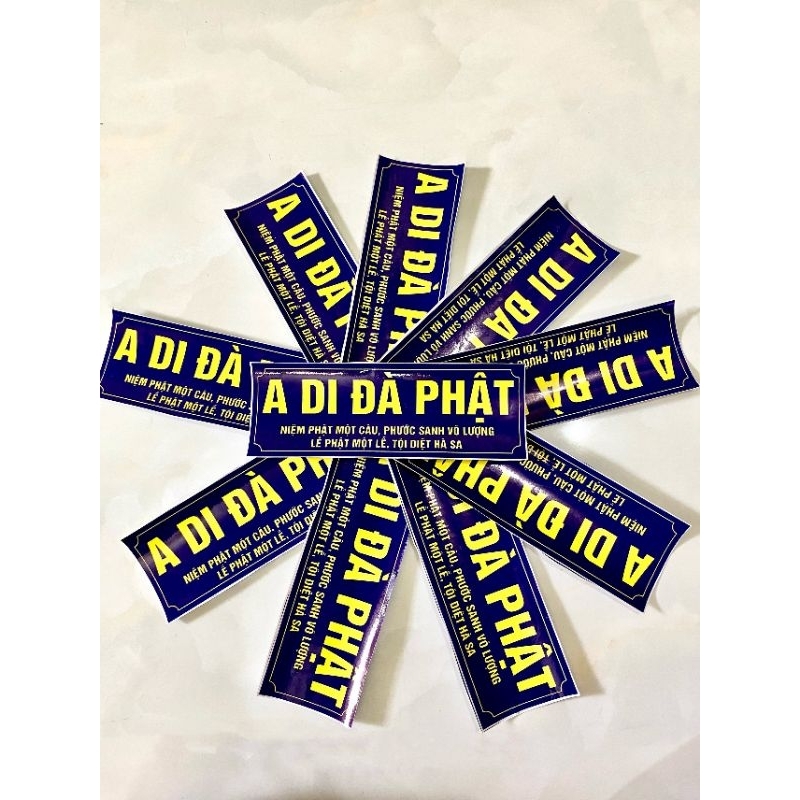 Decan Xanh A Di Đà Phật 25*8cm