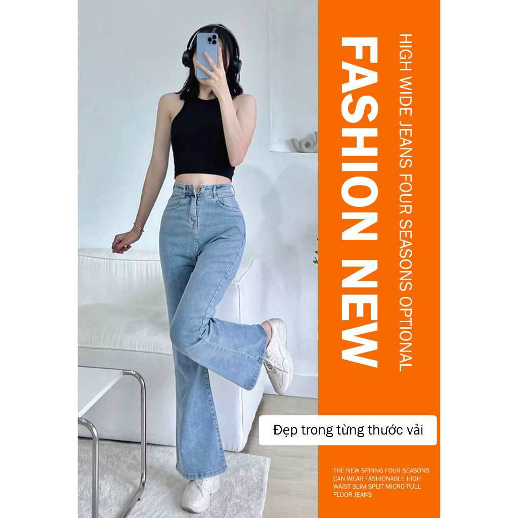 Quần jeans nữ ống loe GUGUNO