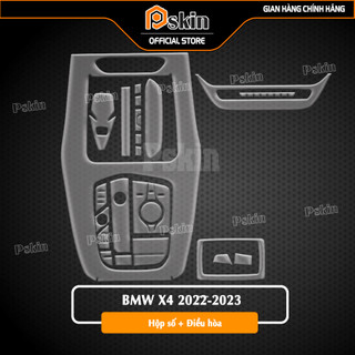 Miếng dán PPF bảo vệ Hộp số + Điều hòa BMW X4 2022-2023 chống xước, che mờ vết xước.