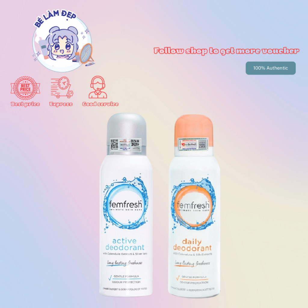 Xịt Thơm Mát Vùng Kín Cao Cấp Femfresh Deodorant Spray 125ml