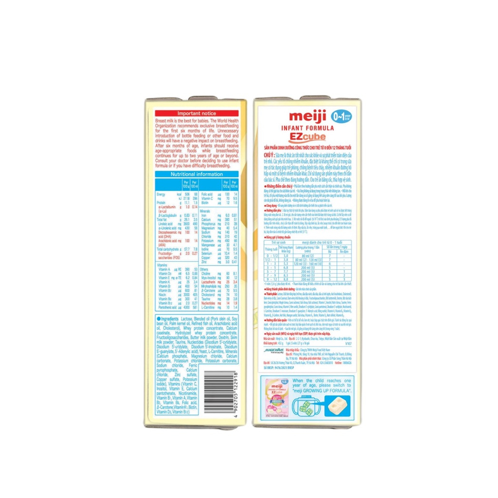 Sữa bột Meiji Nhật 0-1 Lon 800g _Subaby