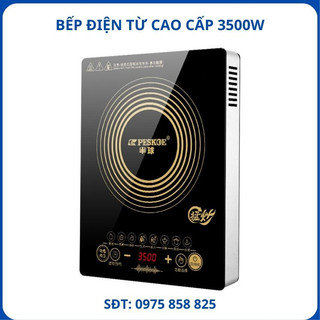 Bếp điện từ cao cấp công suất lớn 3500W, bếp điện từ cảm ứng mặt gốm, bếp điện từ chống nước 4D cao cấp