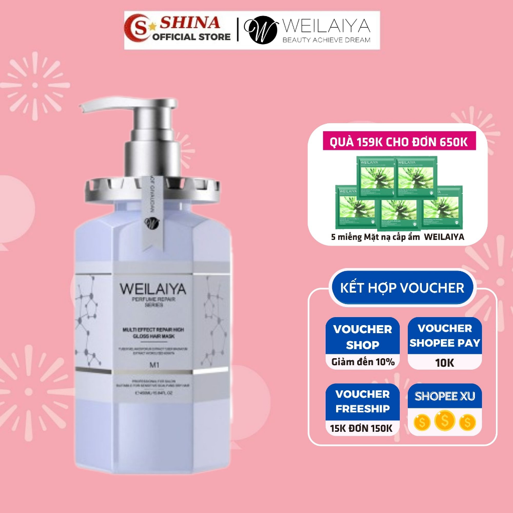 Dầu hấp tóc đa tầng Weilaiya hàn gắn liên kết tóc phục hồi và sửa chữa tóc hư tổn, khô xơ, giúp tóc bóng khoẻ, ngăn rụng