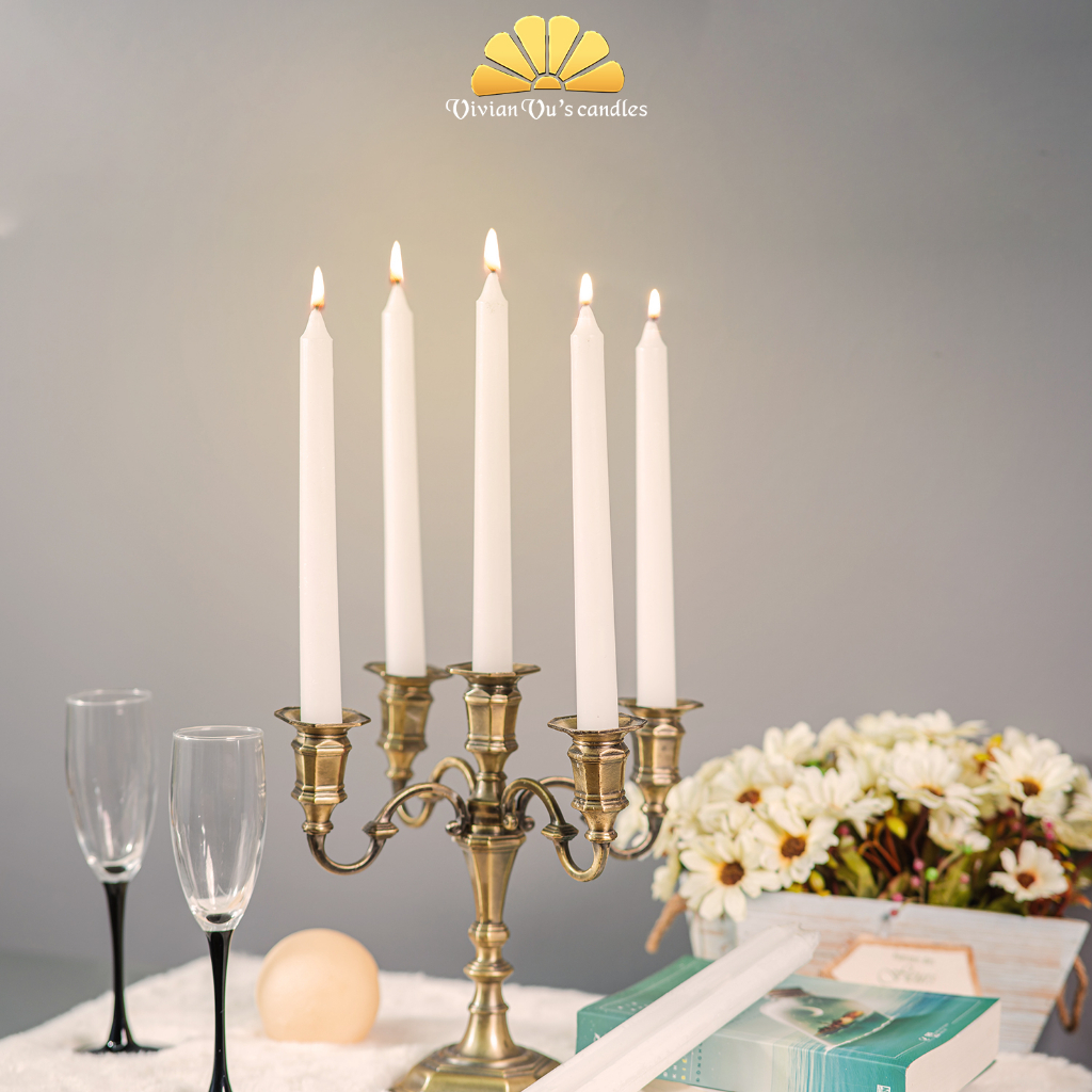 Nến Taper Thuôn Châu Âu Vỉ 2 Chiếc VIVIAN Vivian Vu's Candles 25cm - Nến Nghệ Thuật Trang Trí Decor Tiệc & Tiệc Cưới