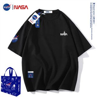 Áo phông cặp đôi Nasa local brand thun cotton cổ tròn unisex fom rộng cùng croptop