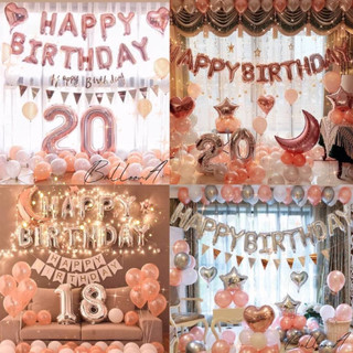 Set sinh nhật, set trang trí sinh nhật Happy Birthday, bóng bay trang trí sinh nhật tại nhà - Quanghuydecor