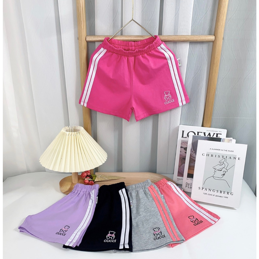 Quần đùi cotton bé gái 10-45kg