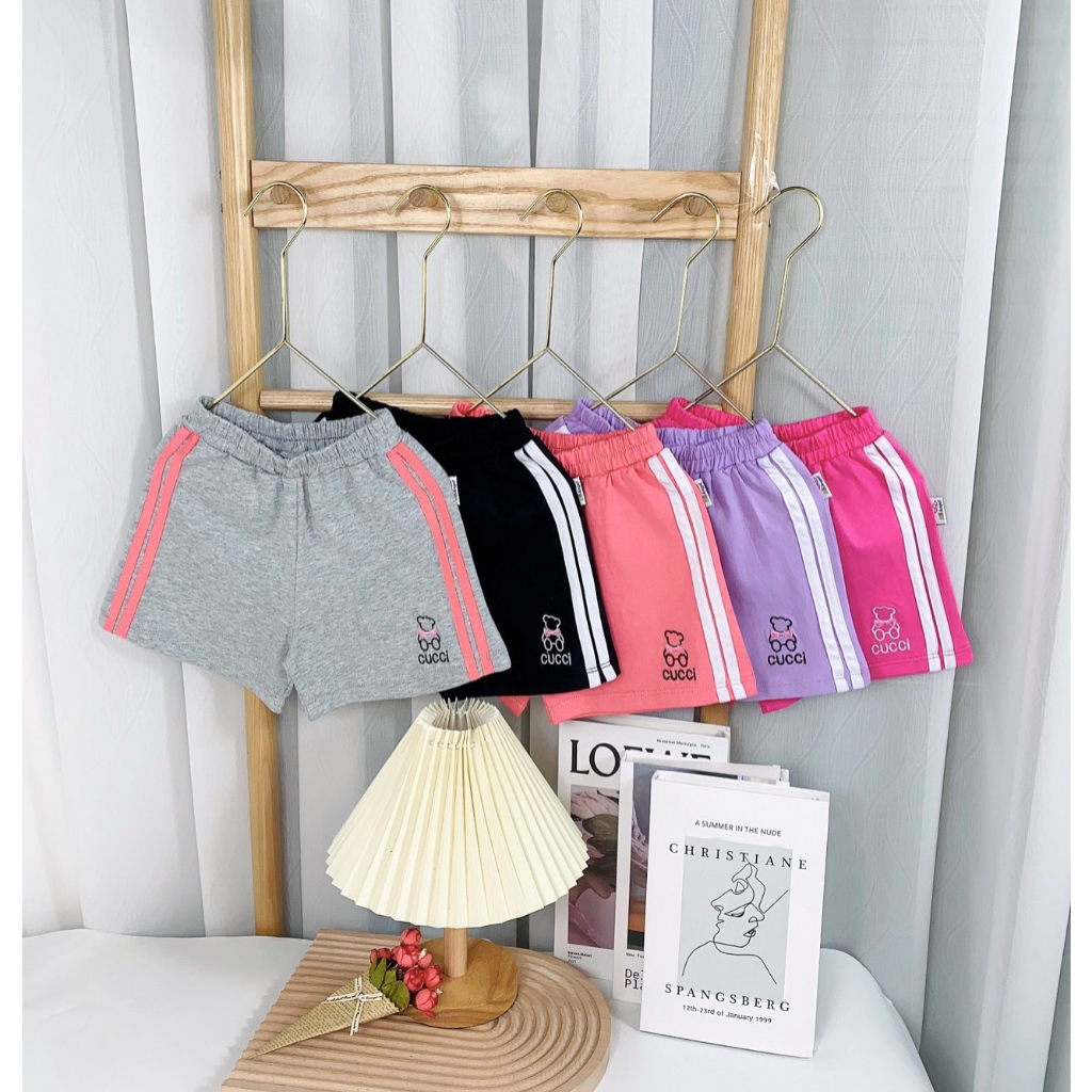 Quần đùi cotton bé gái 10-45kg