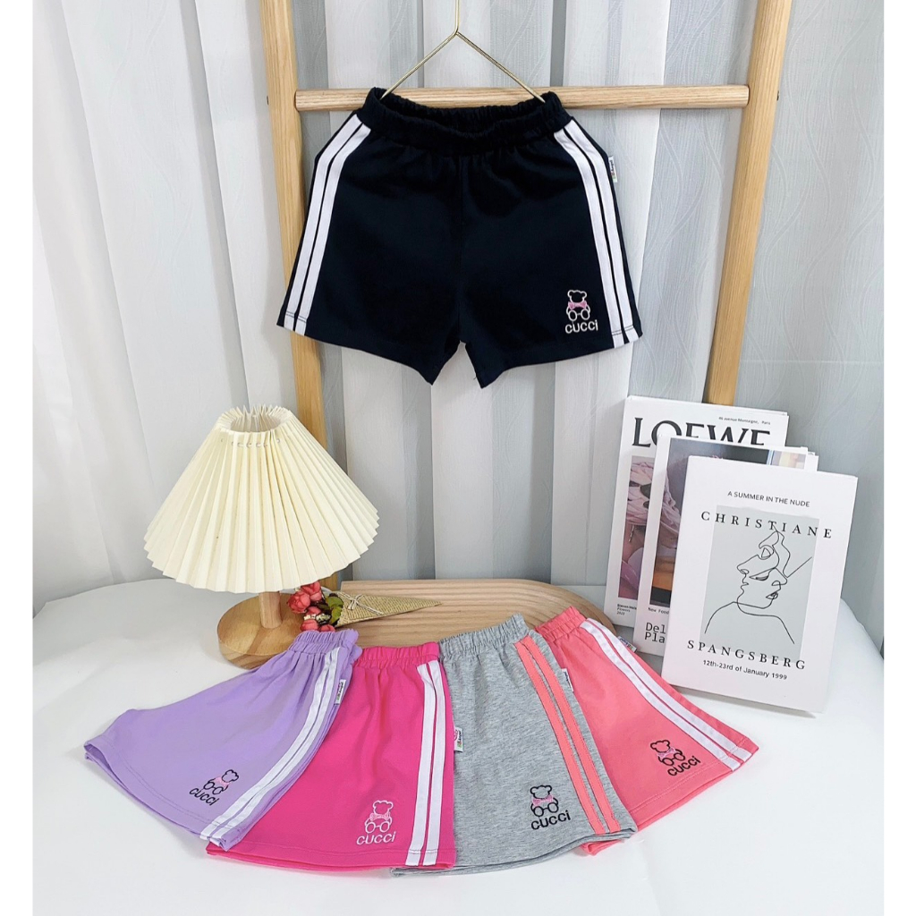 Quần đùi cotton bé gái 10-45kg