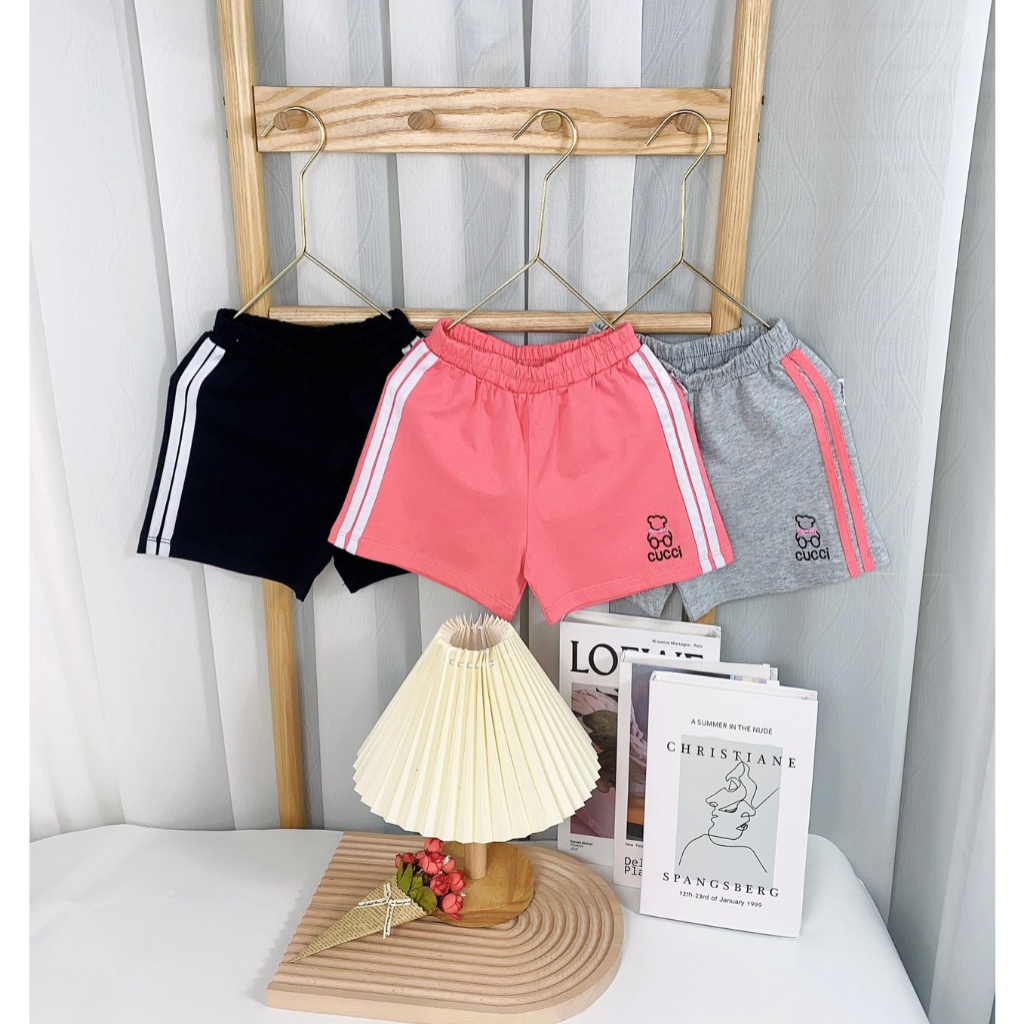 Quần đùi cotton bé gái 10-45kg