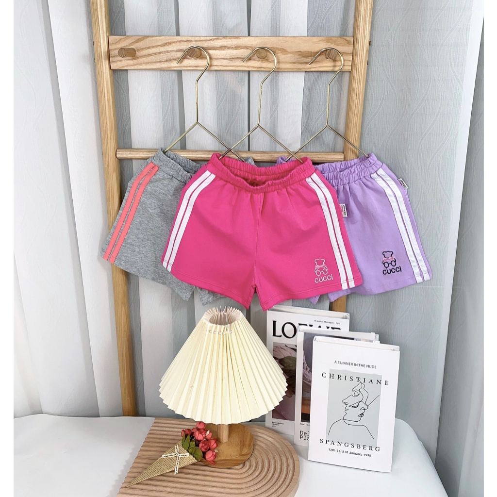 Quần đùi cotton bé gái 10-45kg