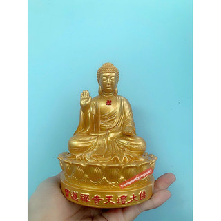 Tượng phật a di đà ngồi đài sen 15 cm