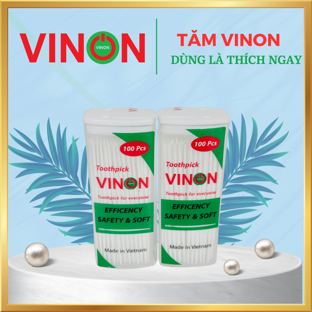 Tăm Vinon - Lựa Chọn Hoàn Hảo Cho Răng Miệng (Combo 2 Hộp X hộp 100 Tăm)
