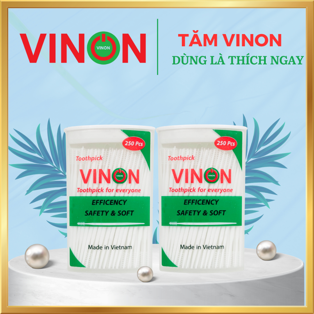 Tăm Vinon - Lựa Chọn Hoàn Hảo Cho Răng Miệng (2 Hộp Lớn X hộp 250 Tăm)