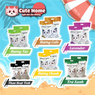 Cát mèo natural world 16l/8kg cát vệ sinh cho mèo natural world chất lượng cao 16l/8kg