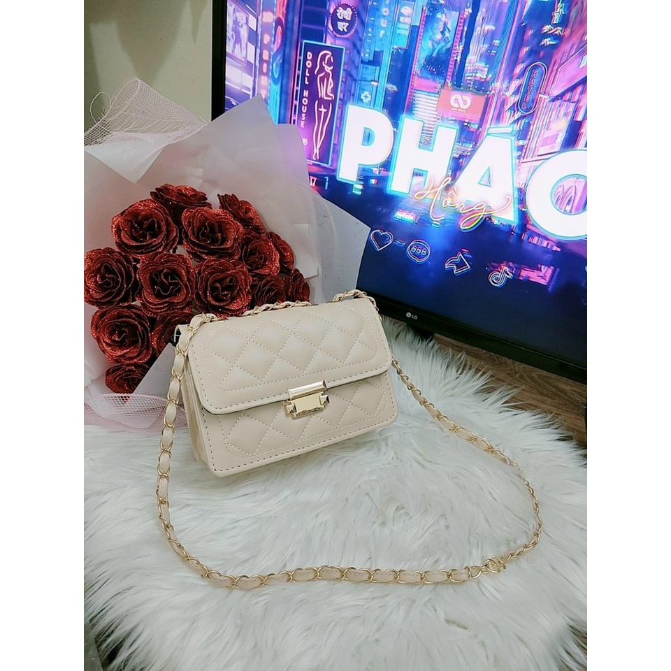 Túi Xách Đeo Chéo Nữ Đi Chơi Đẹp Hai Ngăn Cao Cấp Khoá Miu - ĐH047 Bảo Hành 1 Năm