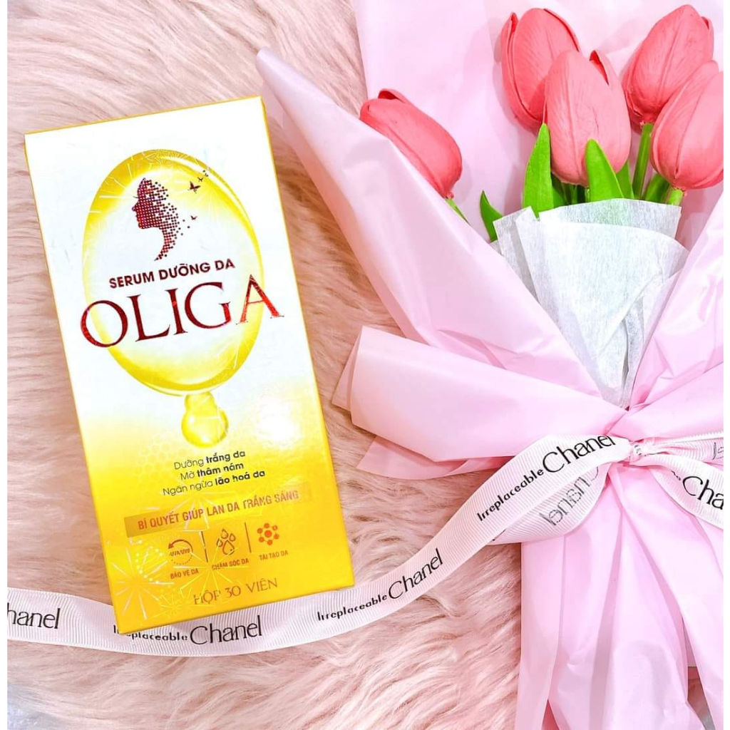 Serum dưỡng da trắng da giảm thâm nám giảm tan nhang ngăn ngừa lão hóa da phục hồi da Oliga hộp 30 viên