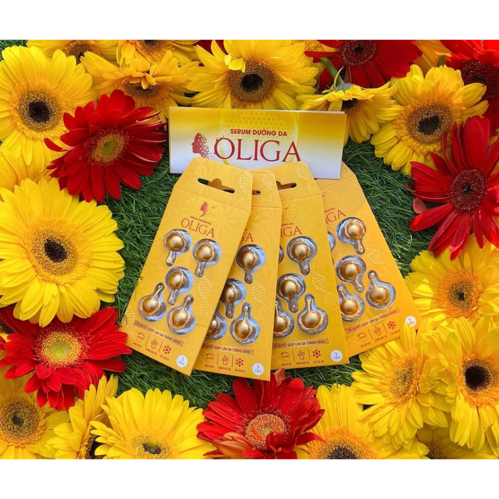 Serum dưỡng da trắng da giảm thâm nám giảm tan nhang ngăn ngừa lão hóa da phục hồi da Oliga hộp 30 viên