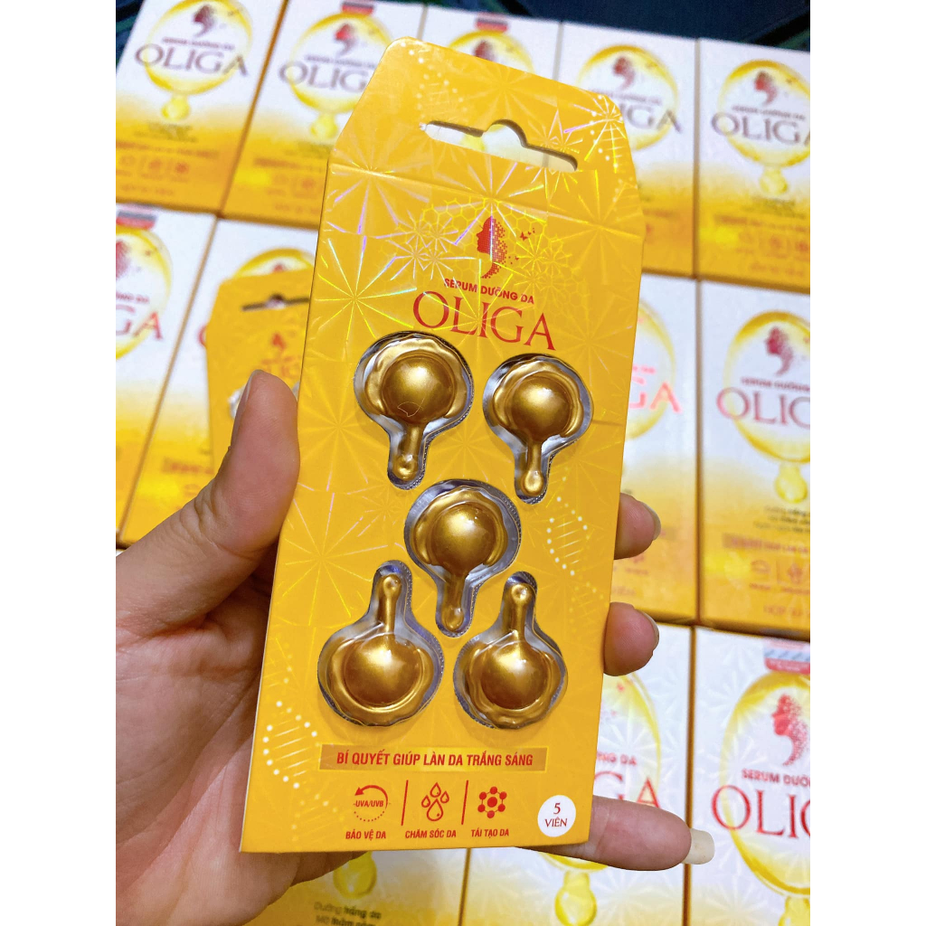 Serum dưỡng da trắng da giảm thâm nám giảm tan nhang ngăn ngừa lão hóa da phục hồi da Oliga hộp 30 viên