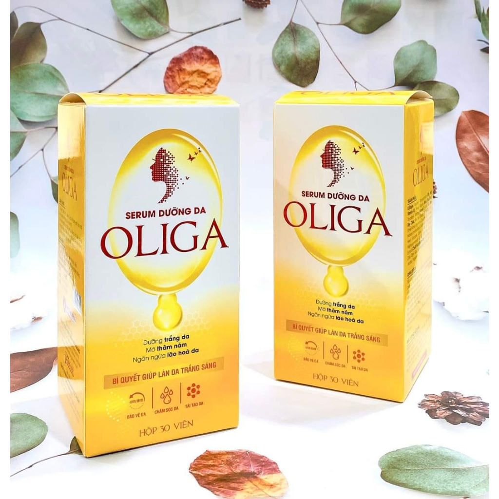 Serum dưỡng da trắng da giảm thâm nám giảm tan nhang ngăn ngừa lão hóa da phục hồi da Oliga hộp 30 viên