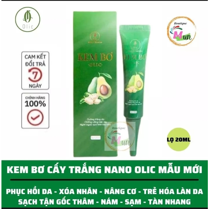 [chính hãng] Kem Bơ Olic cấy trắng Nano