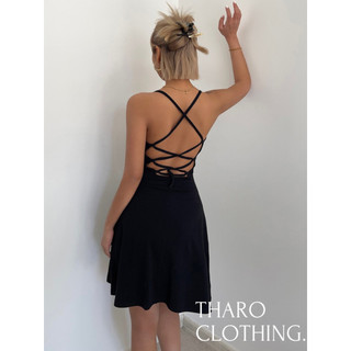 BabiDress - Đầm Xòe Dây Rút, Hở Lưng - Tharo Clothing [DAM00035]