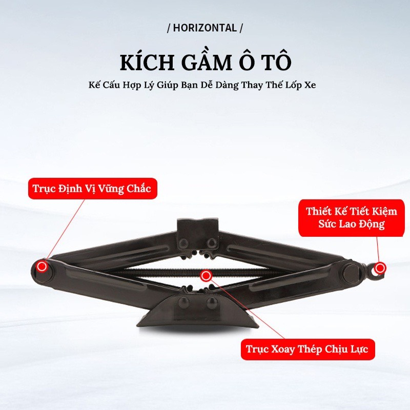 Kích Nâng Gầm Ô Tô, Xe Con, Xe Máy 2.5 Tấn Dạng Chữ A Nhỏ Gọn, Thay Thế Lốp Xe Hơi, Ô Tô Khẩn Cấp,Tặng Ngay 1 Cờ Lê