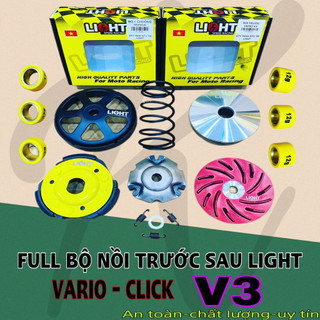 Bộ nồi trước sau LIGHT Speed Racing V3 xe Honda Vario, Click Thái, Air Blade 125-150, PCX