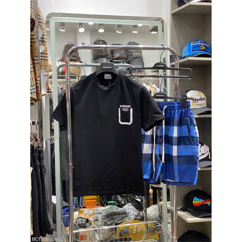 Bộ cộc Bb.r hoạ tiết logo ở ngực mix quần xanh caro cực chất