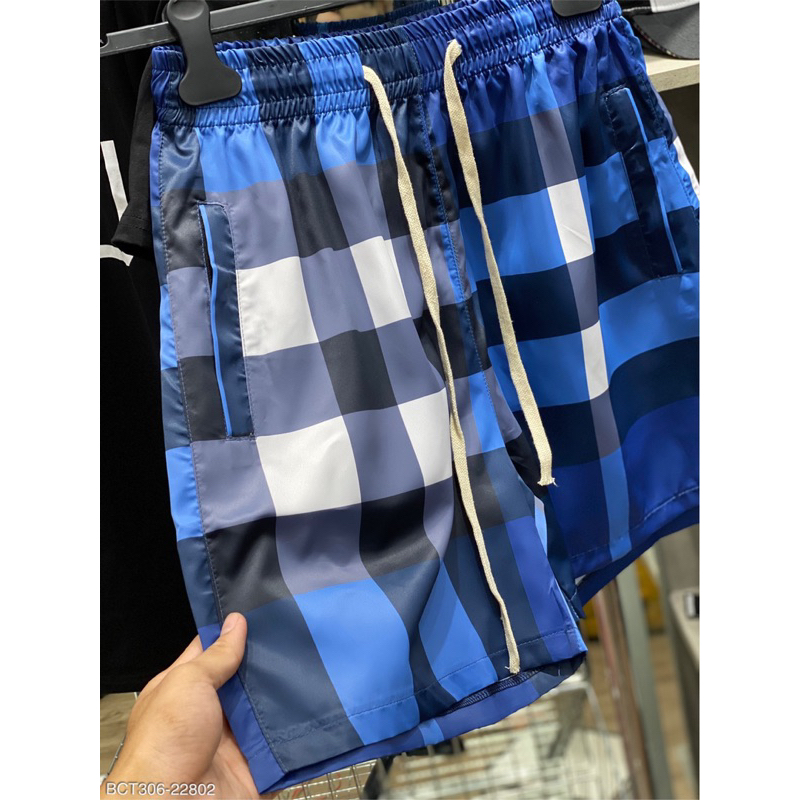 Bộ cộc Bb.r hoạ tiết logo ở ngực mix quần xanh caro cực chất